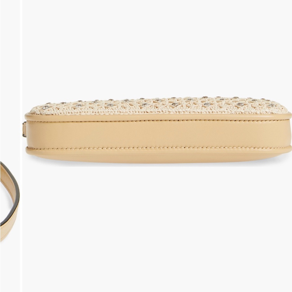 Valentino Beige Crossbody Bag Vlogo embellished faux raffia - Picture 7 of 16